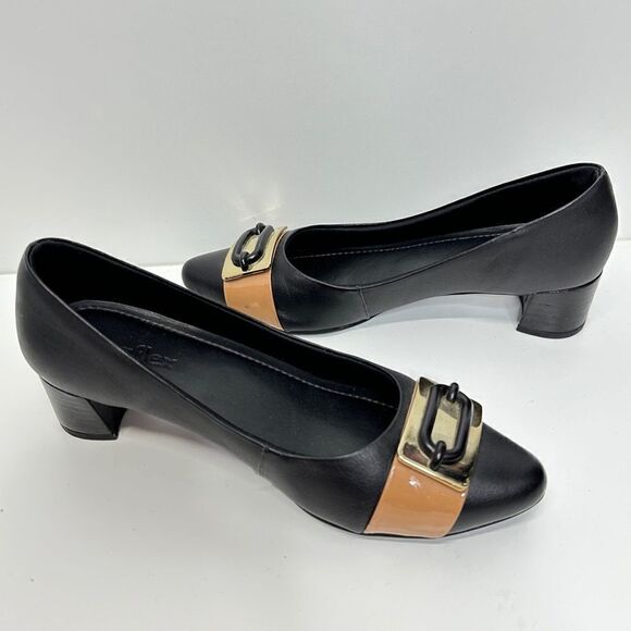USAflex Women’s Pointed Toe Chic Black Pumps Size 7 - Picture 10 of 10